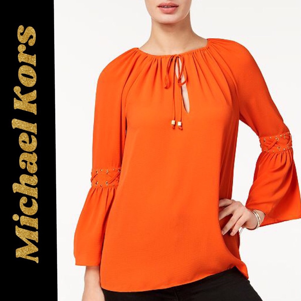 NWT MICHAEL Michael Kors Peasant Top